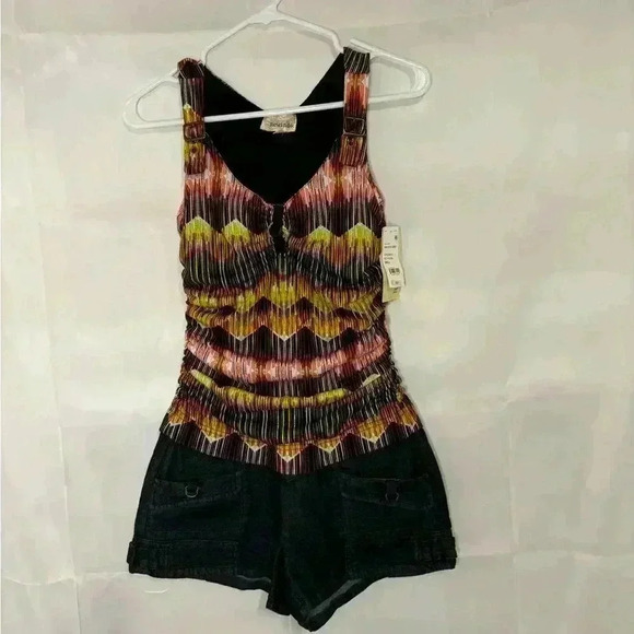 New with tags, womens size small retro romper, #F237 - Picture 1 of 6